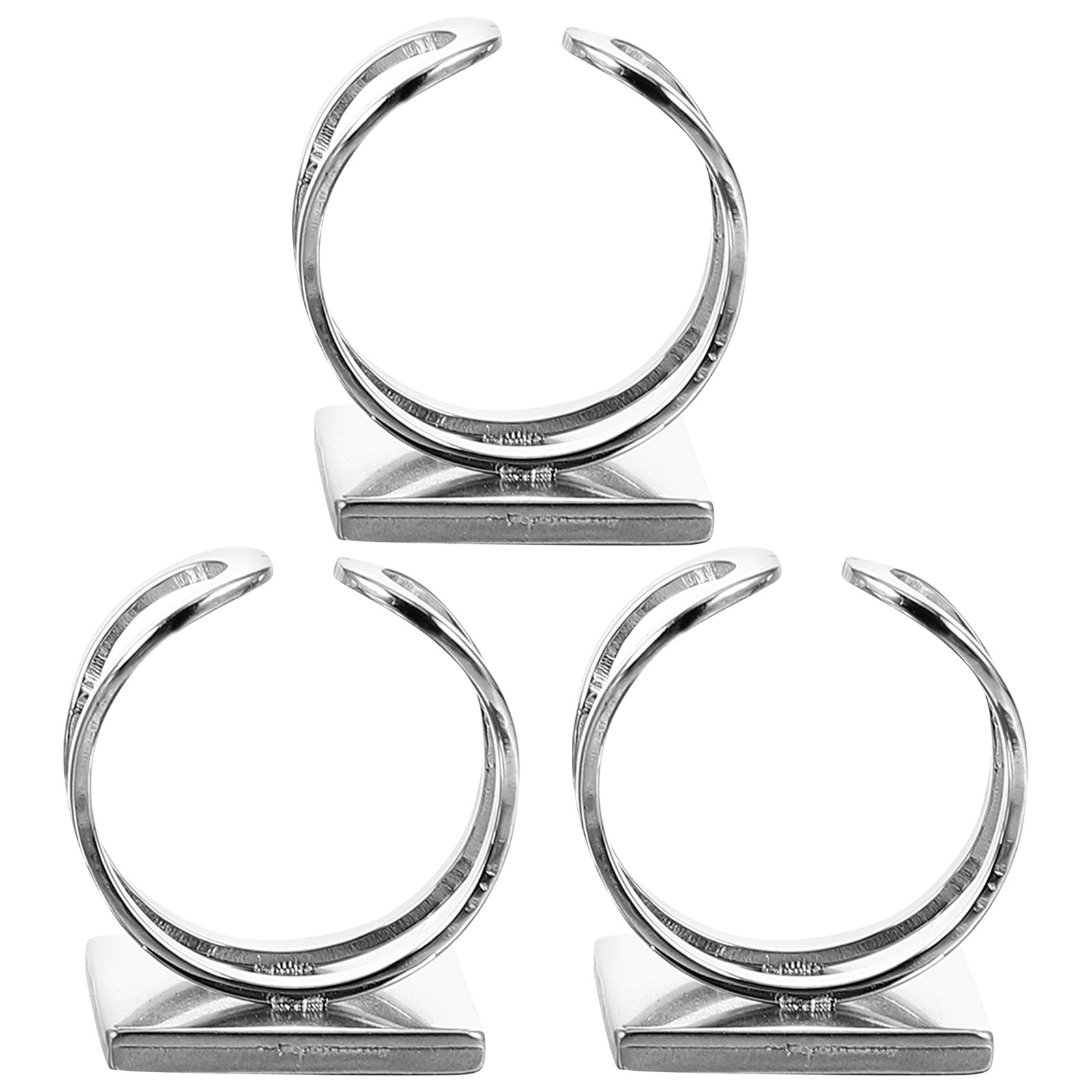 Ring Blank Adjustable - 3Pcs Alas Cincin Persegi yang Dapat