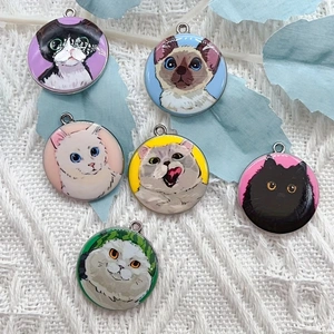 Jewelry Making Birthday Party - 10 buah aksesoris enamel kucing kartun