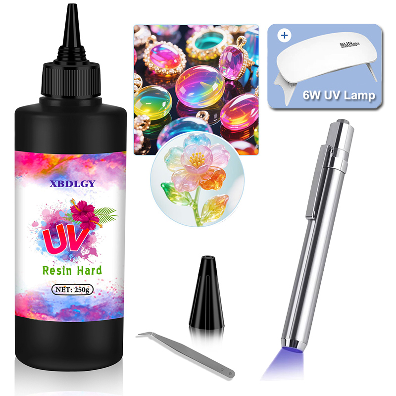 Jewelry Making Uv Resin Kit - 200g/250g/500g Resin UV Lem Keras untuk