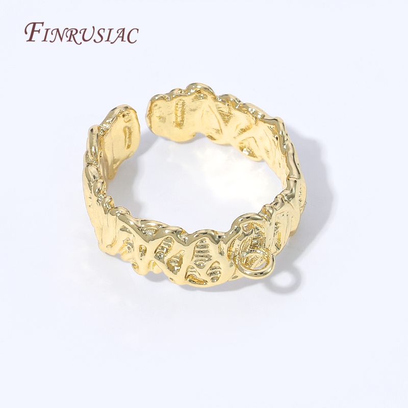 Ring Blank Adjustable - Cincin Dasar Terbuka Berlapis Emas 18K,