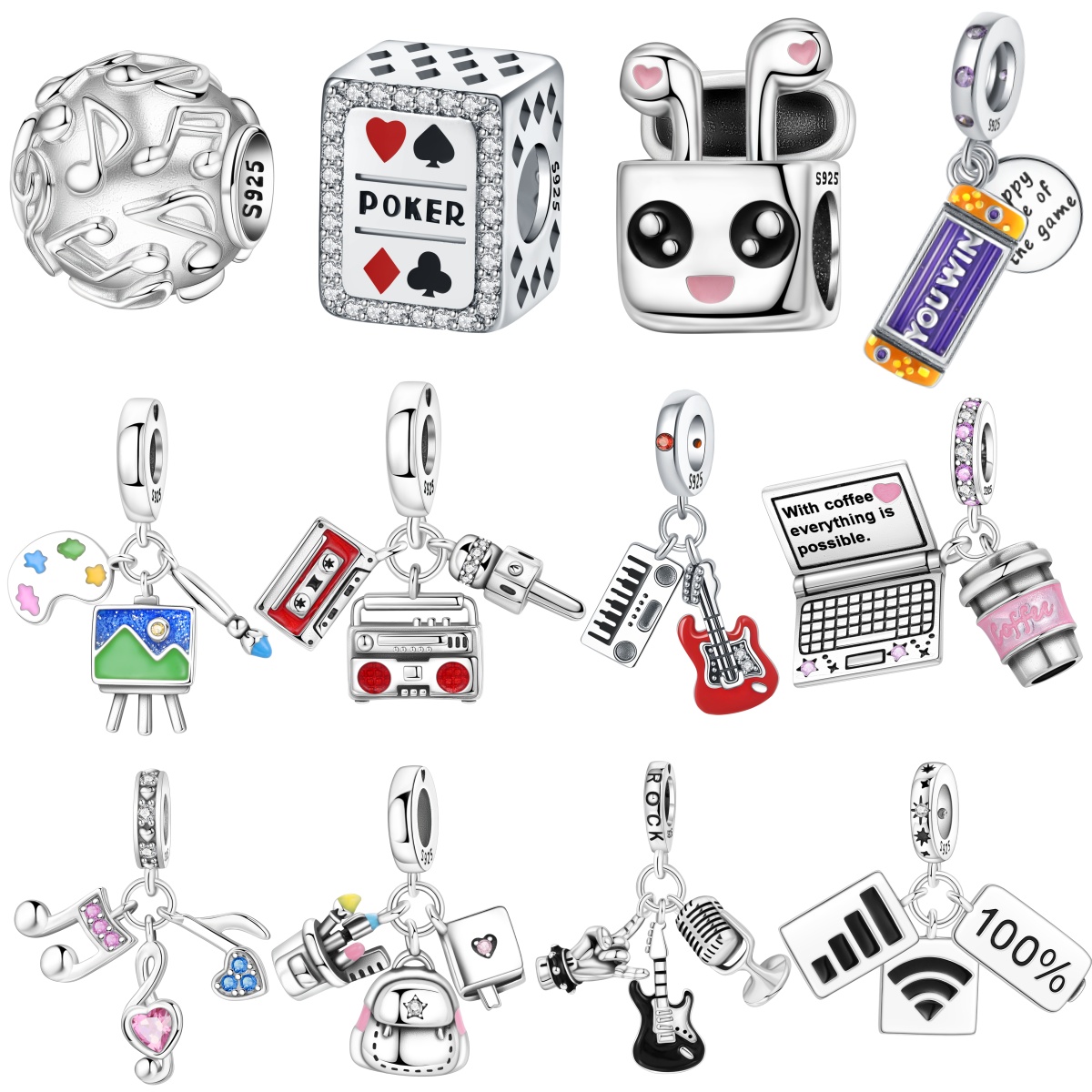 Jewelry Making Notes - ﻿ MISEFF S925 Liontin Gitar Catatan