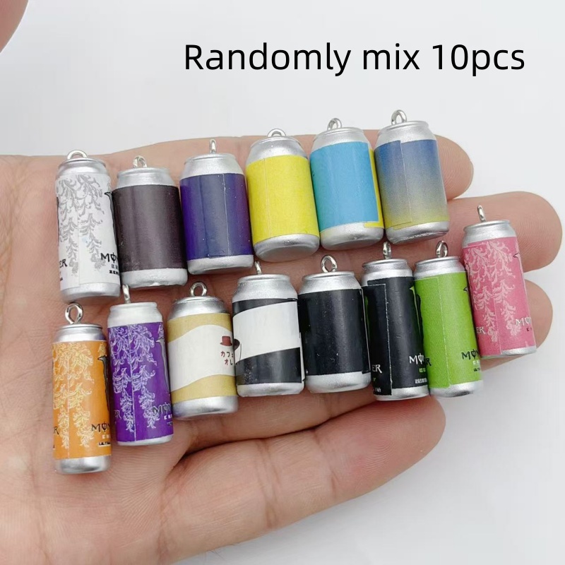 Jewelry Making Factory - 10Pcs Mini Simulasi Kaleng Minuman Resin