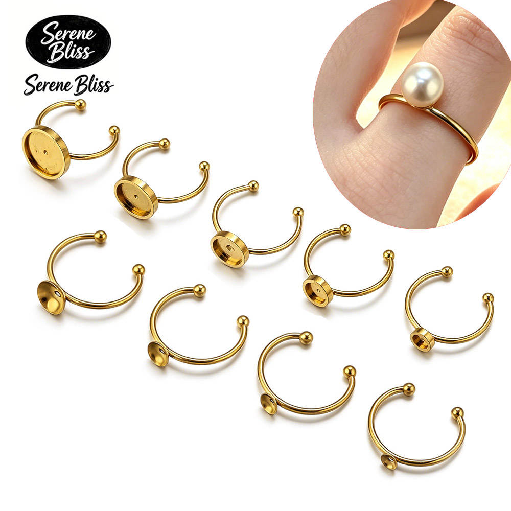 Ring Blank Adjustable - 10pcs Cincin Baja Anti Karat Bulat