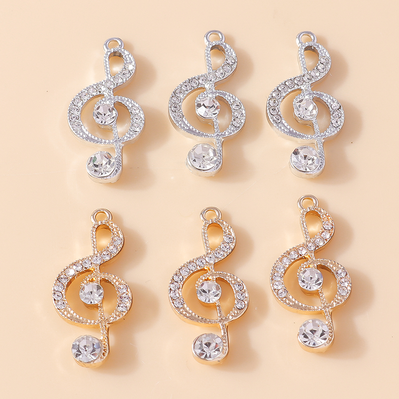 Jewelry Making Notes - 10 Buah Warna Emas Perak Kristal