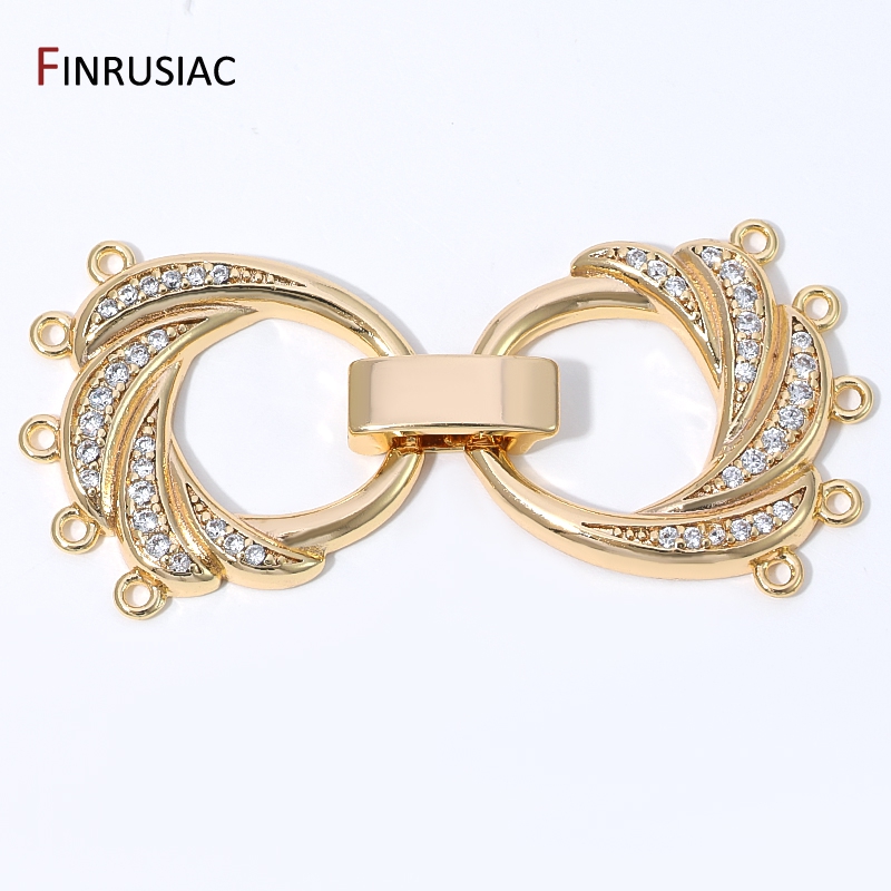 Jewelry Making Items - Kuningan Berlapis Emas 14K Dengan Zirkon,