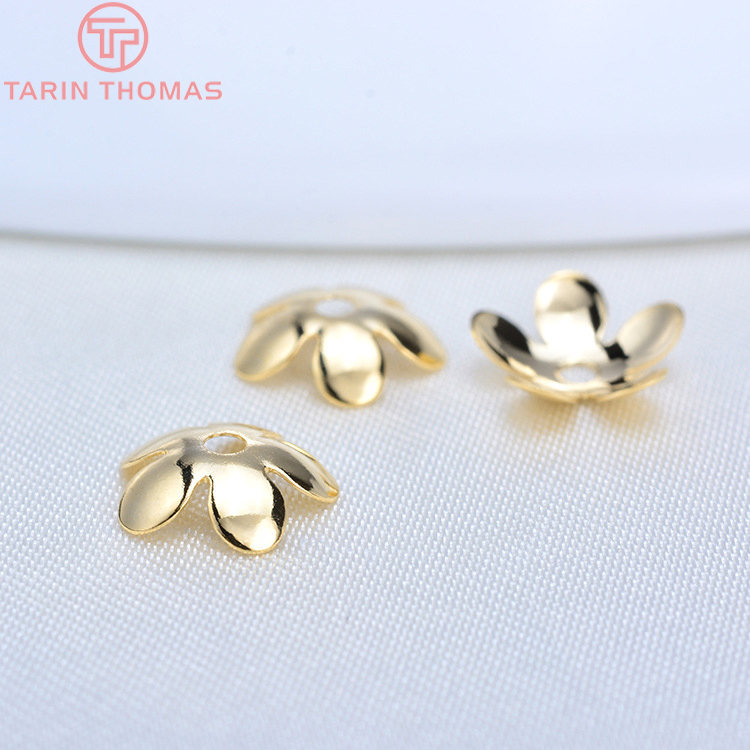Bead Cap Flower - (3176)20 Buah 8.5MM 24K Warna Emas