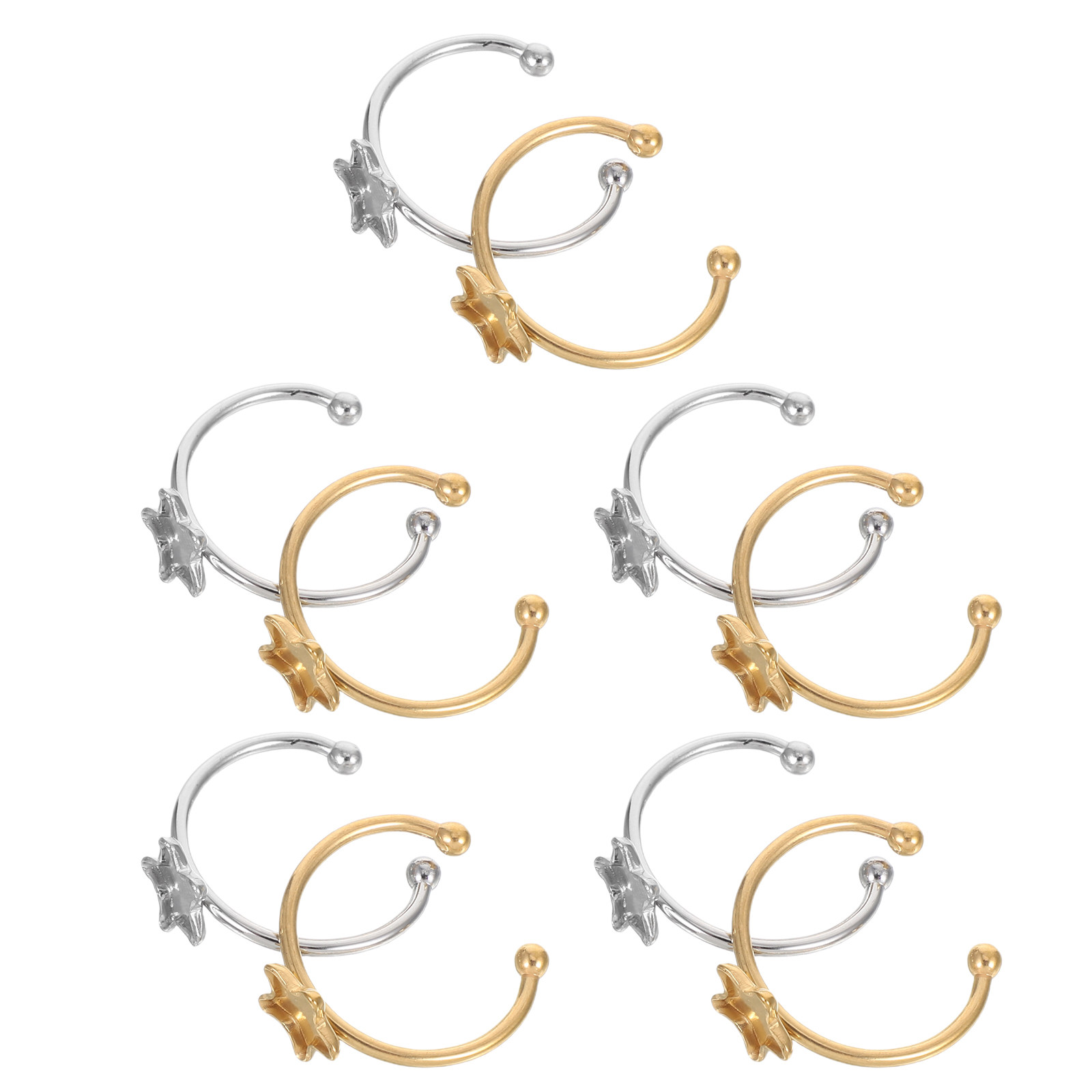 Ring Blank Adjustable - 10Pcs Cincin Baja Tahan Karat dengan