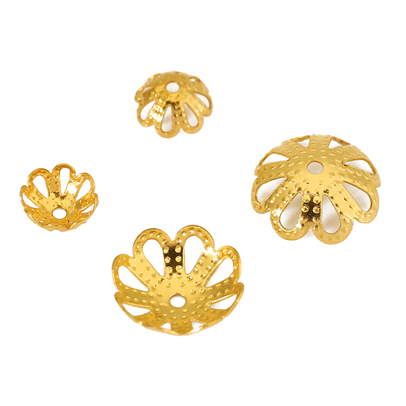 Bead Cap Flower - 30pcs Tutup Manik-Manik Baja Tahan Karat