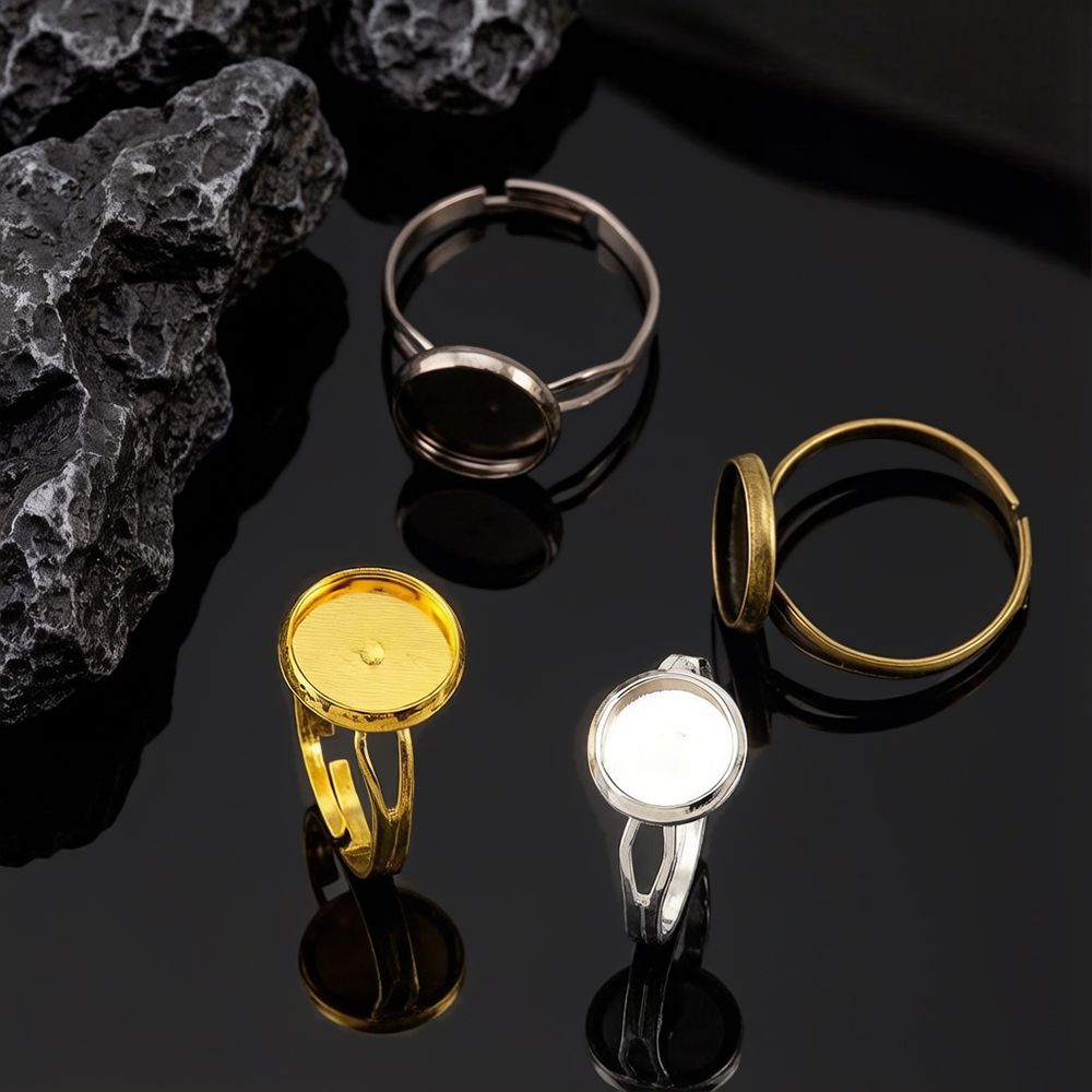 Ring Blank Adjustable - 10pcs/lot Cincin Dasar Kosong yang Dapat