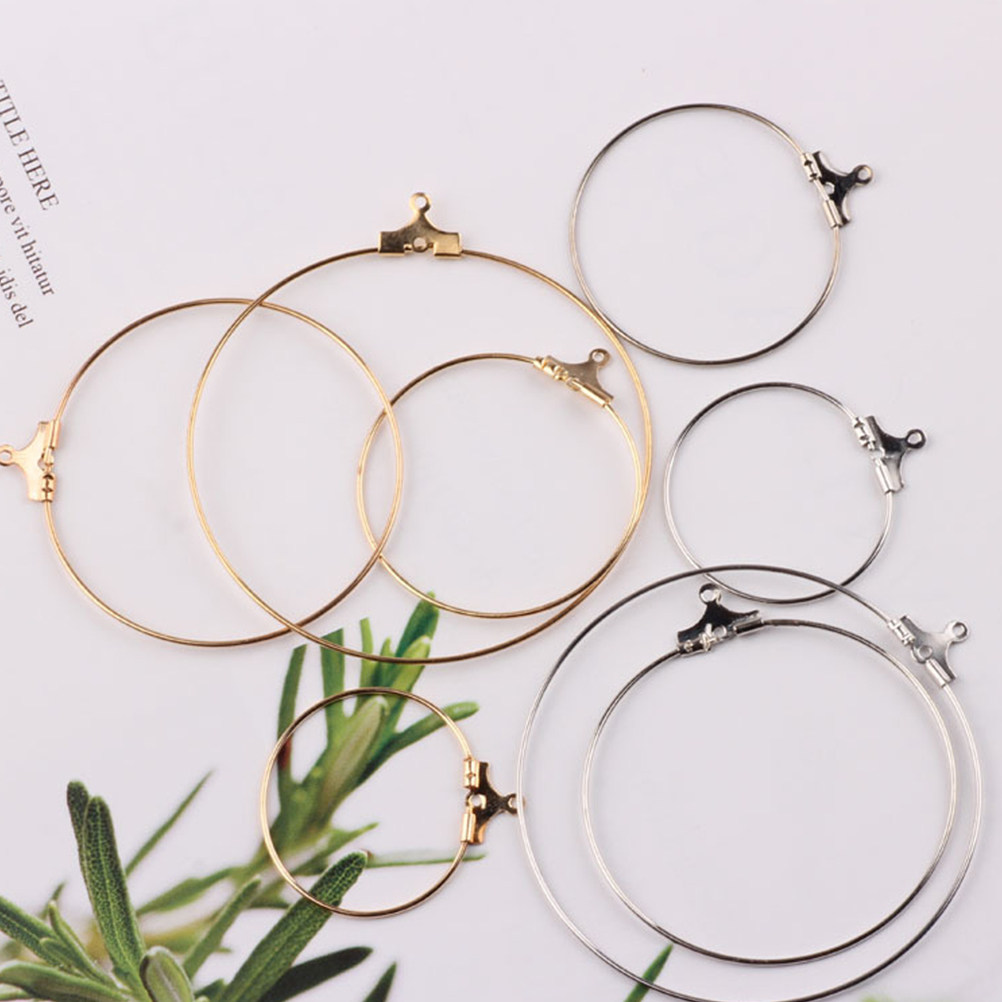 Jewelry Making Classes - 20 Buah Bagian Anting Lingkaran Emas
