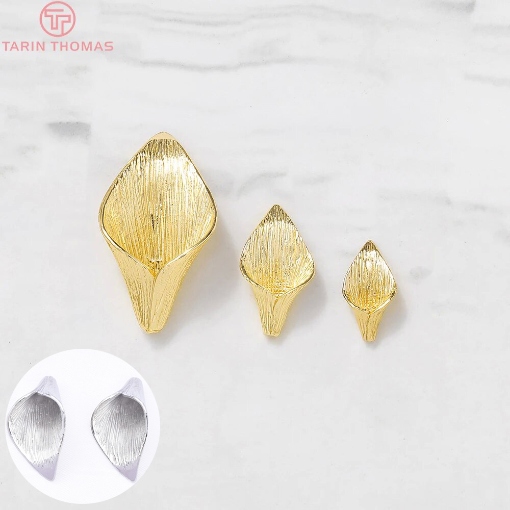 Bead Cap Flower - (3603)6 Buah 8X14MM 10X19MM 24K Warna