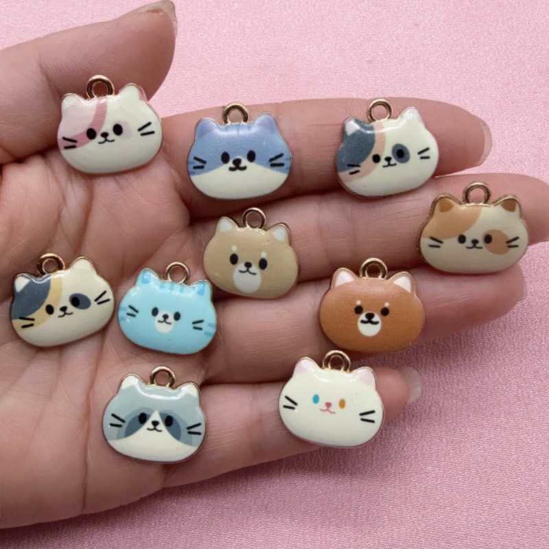 Jewelry Making Factory - 12 Buah Liontin Minyak Tetes Paduan