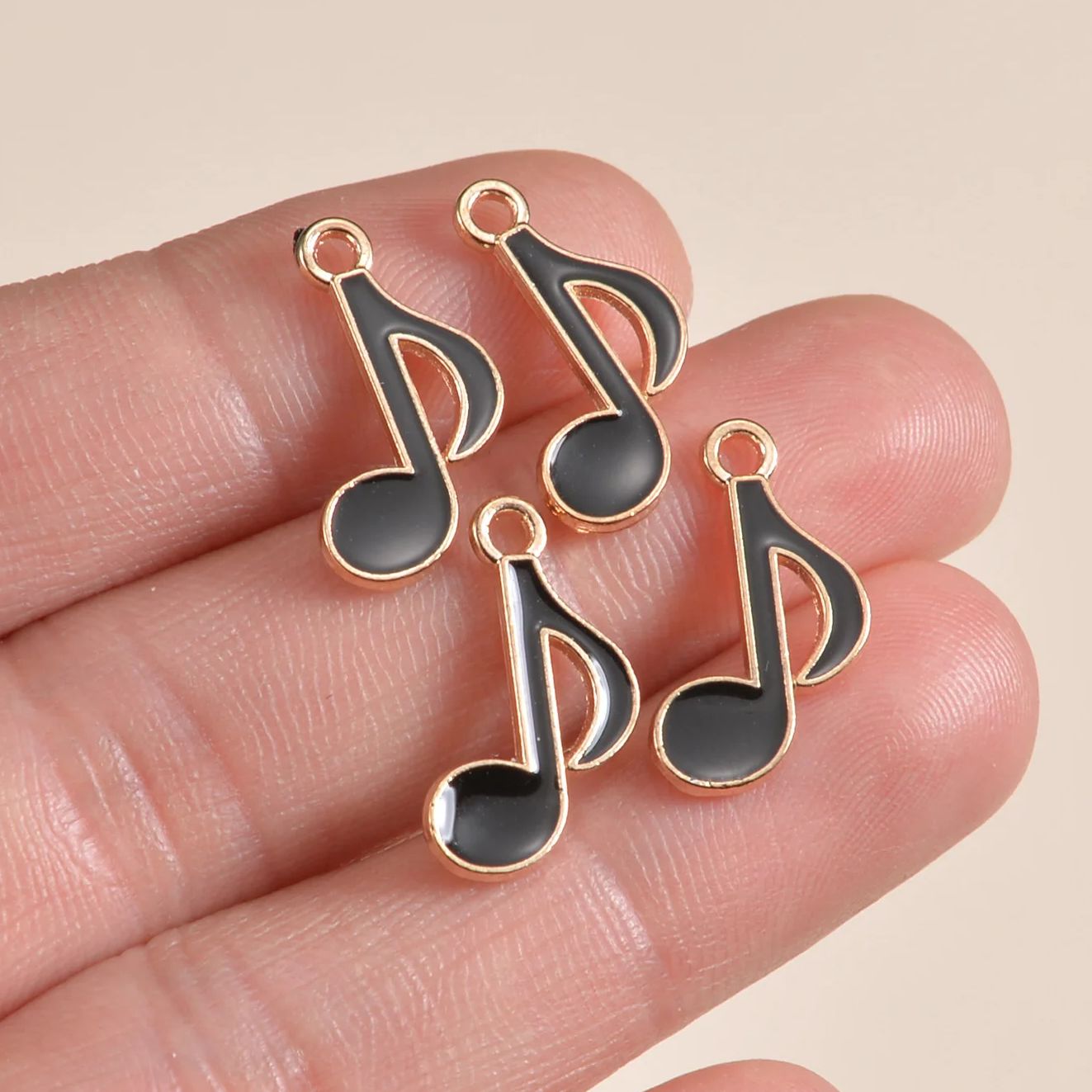 Jewelry Making Notes - 50 Buah 12X20Mm Jimat Catatan Musik