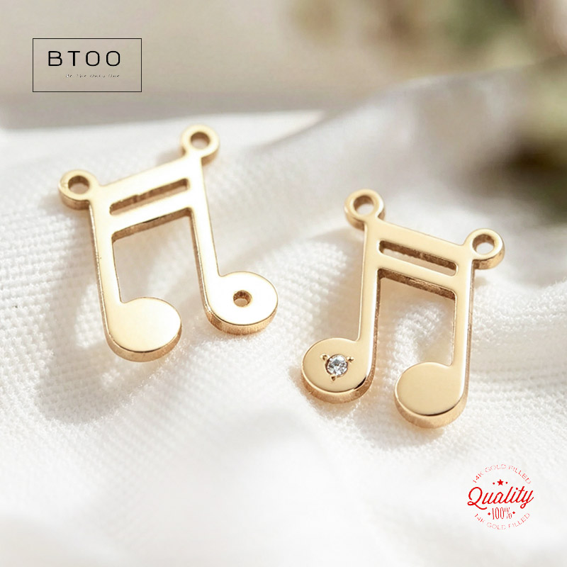 Jewelry Making Notes - Liontin Berbentuk Not Musik Tahan Noda