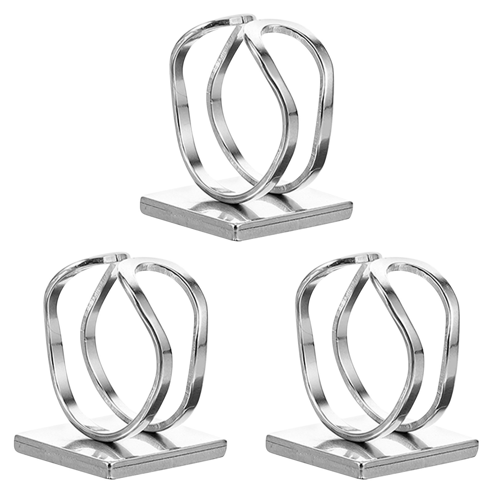 3Pcs Alas Cincin Persegi yang  - Ring Blank Adjustable ulasan dan harga
