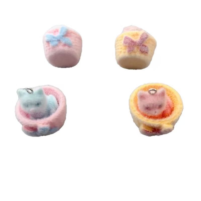 4 buah liontin kucing resin 3D - Jewelry Making Factory ulasan dan harga