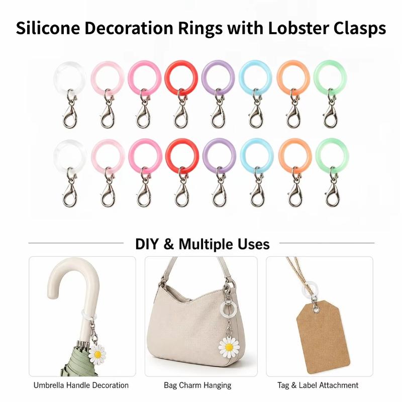 5/10 Buah Cincin Pegangan Payu - Lobster Clasp Silver ulasan dan harga