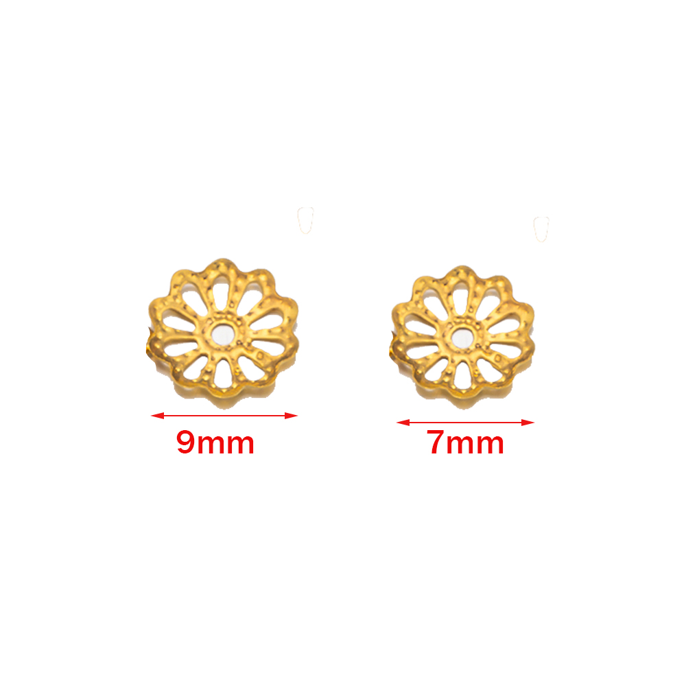 200 Buah 7/9Mm Kerawang Bunga  - Bead Cap Flower ulasan dan harga