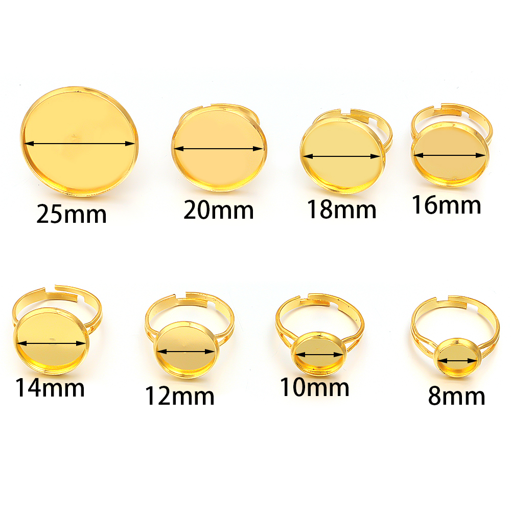 10Pcs/Lot Cincin Kosong yang D - Ring Blank Adjustable ulasan dan harga