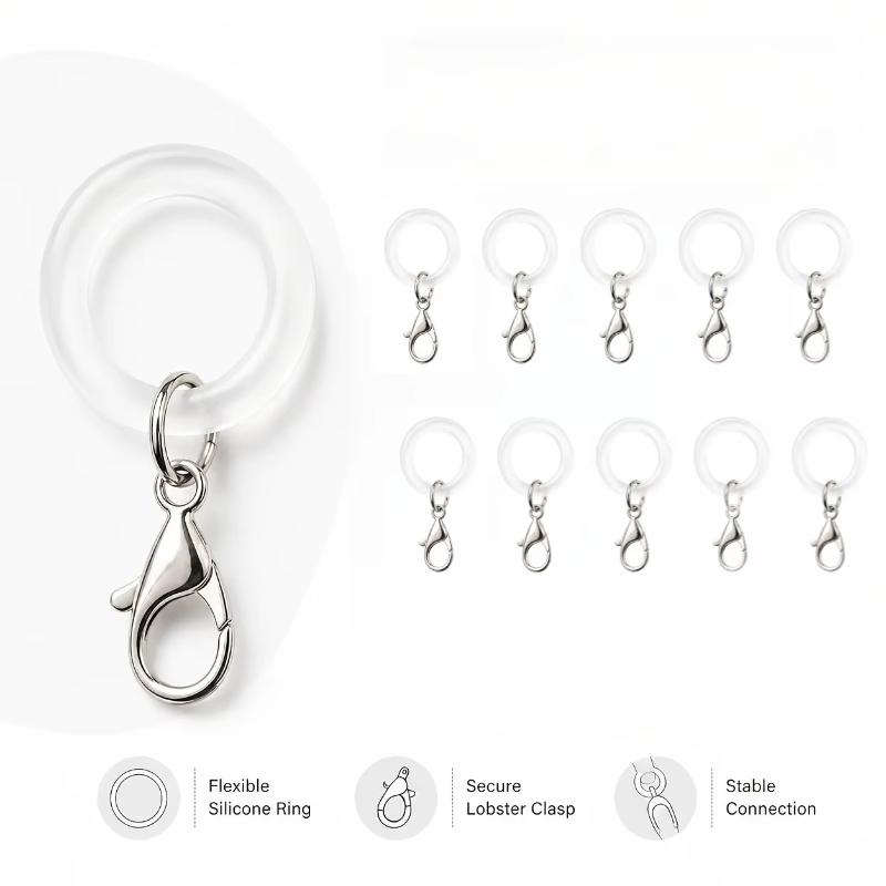 Cincin Pegangan Payung Silikon - Lobster Clasp Silver ulasan dan harga