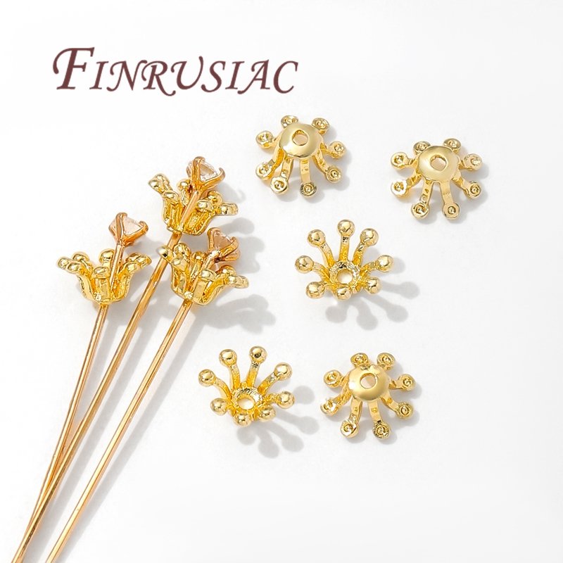 Tutup Manik-manik Berlapis Ema - Bead Cap Flower ulasan dan harga