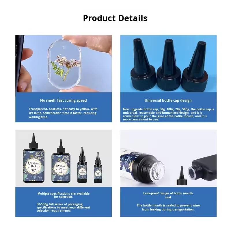 1/2 Buah Resin UV Keras Bening - Jewelry Making Uv Resin Kit ulasan dan harga
