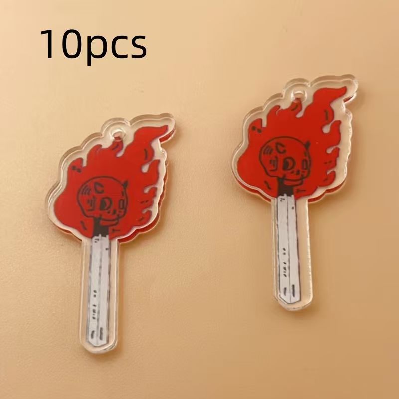 10 buah liontin tengkorak akri - Jewelry Making Factory ulasan dan harga