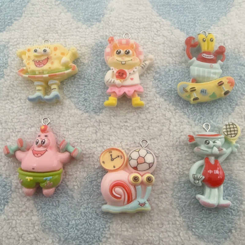 10 buah liontin resin kartun,  - Jewelry Making Factory ulasan dan harga