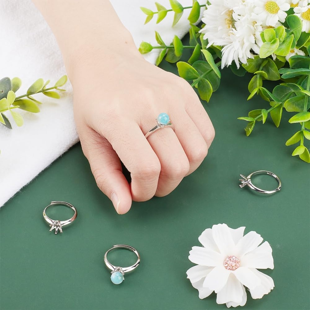 6 Buah Basis Cincin Kuningan P - Ring Blank Adjustable ulasan dan harga