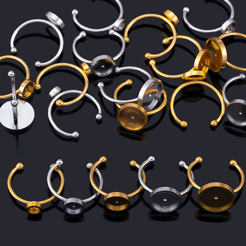 10 Buah Pengaturan Cincin Jari - Ring Blank Adjustable ulasan dan harga