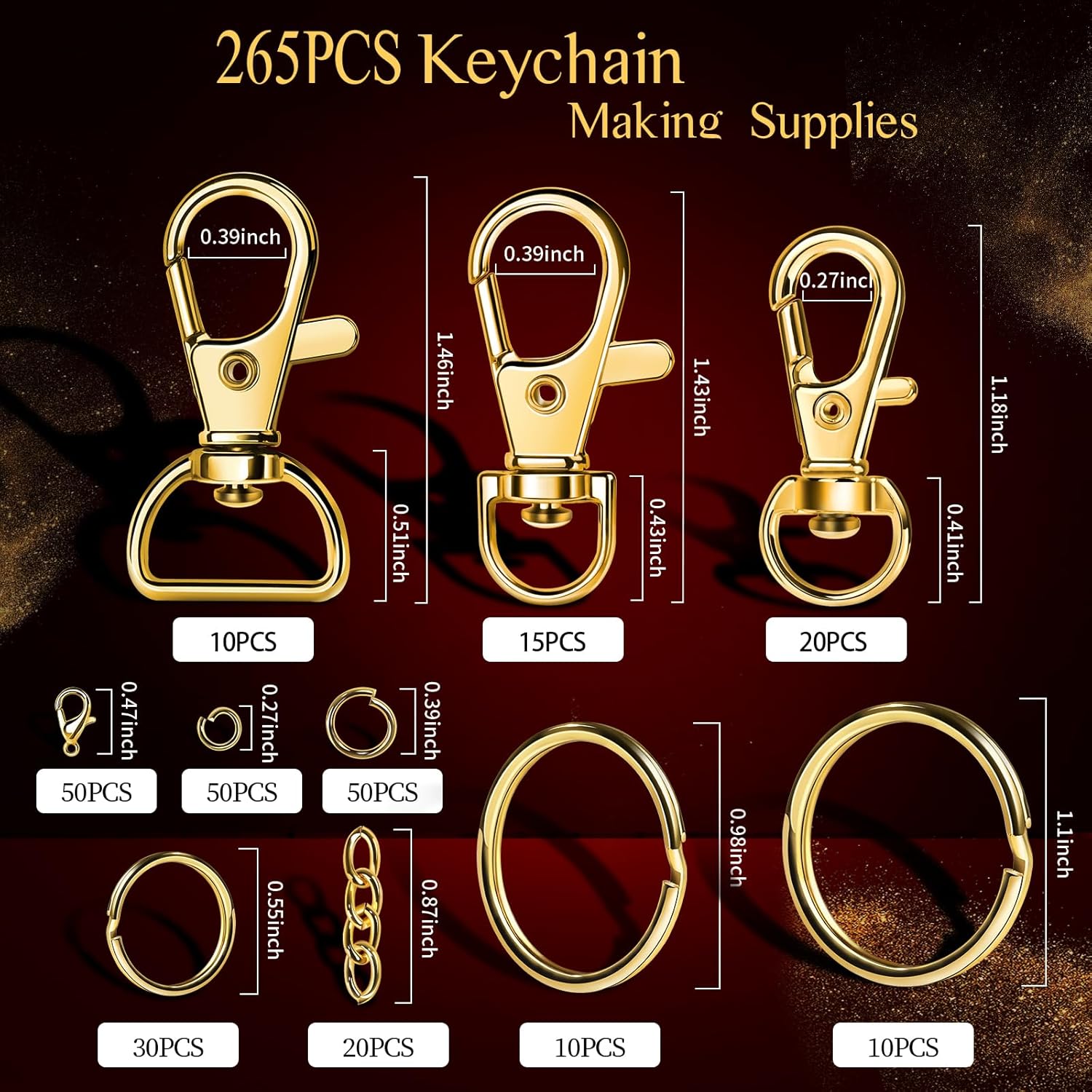265 buah Kit gantungan kunci l - Lobster Clasp Silver ulasan dan harga