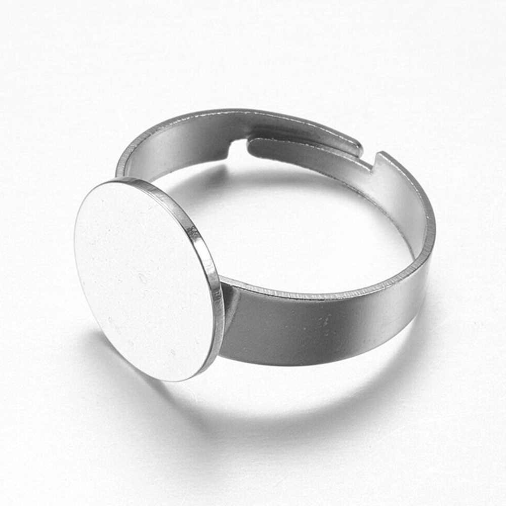 10 Buah Cincin Baja Tahan Kara - Ring Blank Adjustable ulasan dan harga