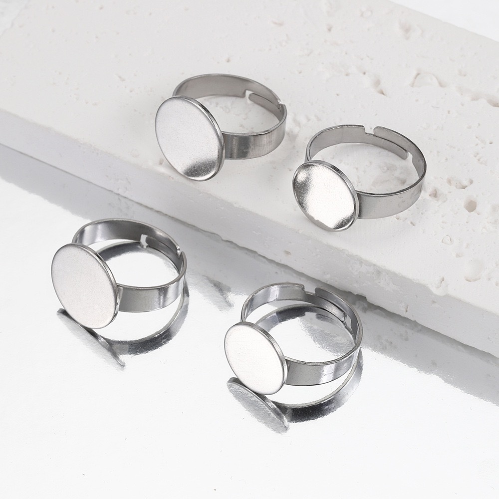 10 Buah Cincin Baja Tahan Kara - Ring Blank Adjustable ulasan dan harga