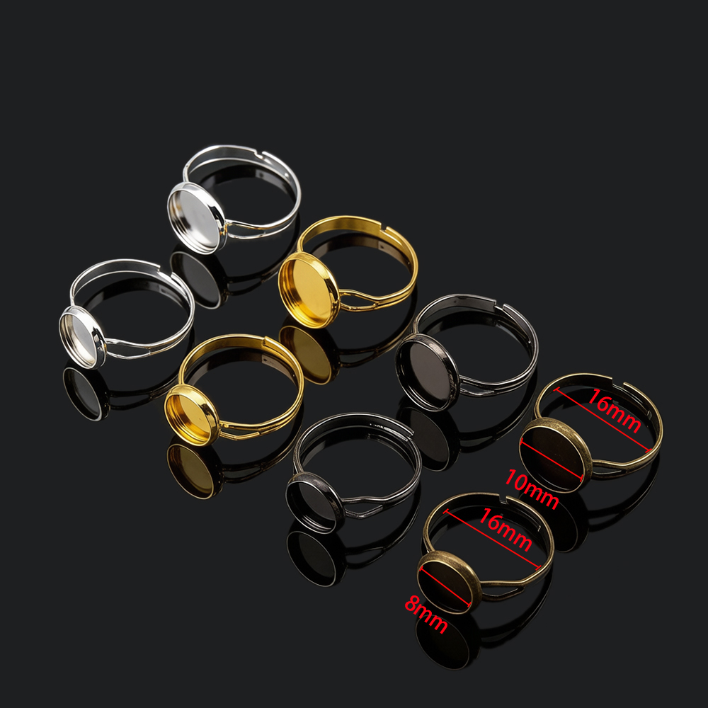 10pcs/lot Cincin Dasar Kosong  - Ring Blank Adjustable ulasan dan harga