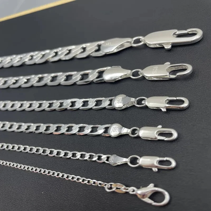 Kalung perak Sterling 925 pria - Lobster Clasp Silver ulasan dan harga