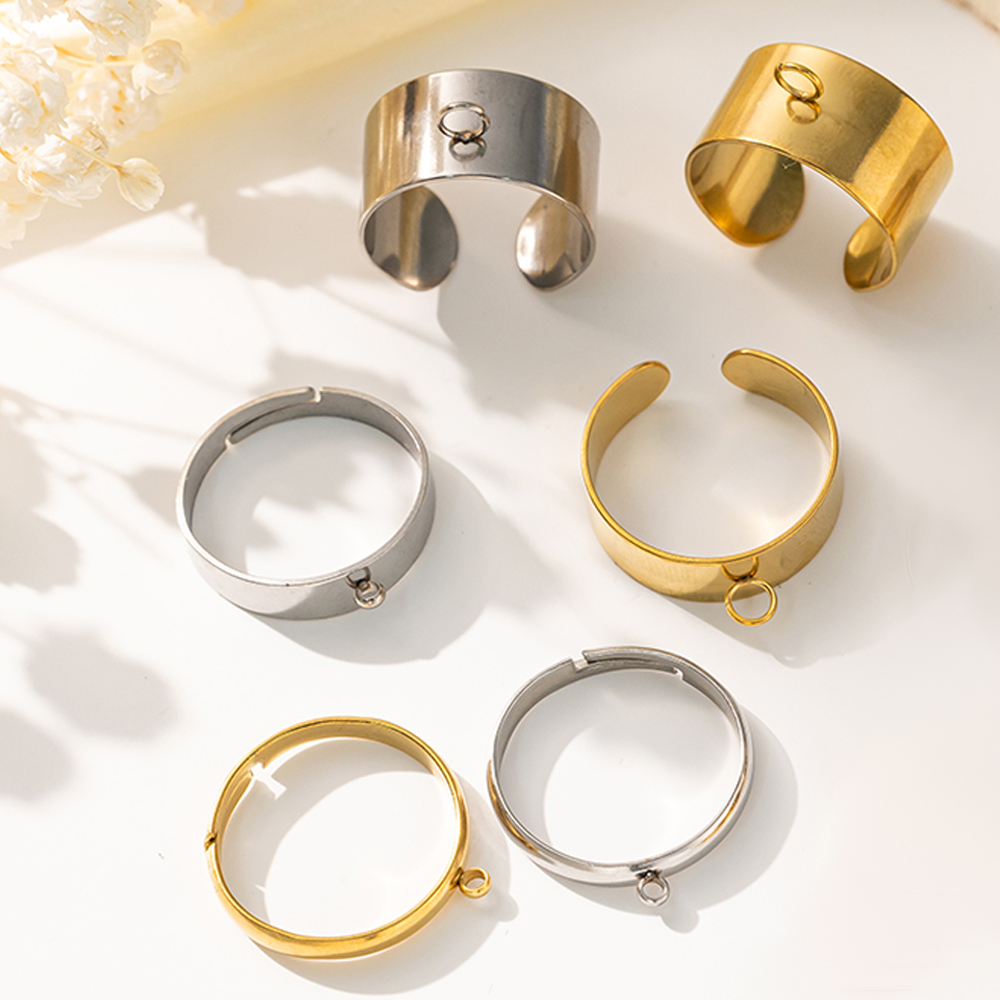 5 Buah/Lot Dasar Cincin Terbuk - Ring Blank Adjustable ulasan dan harga
