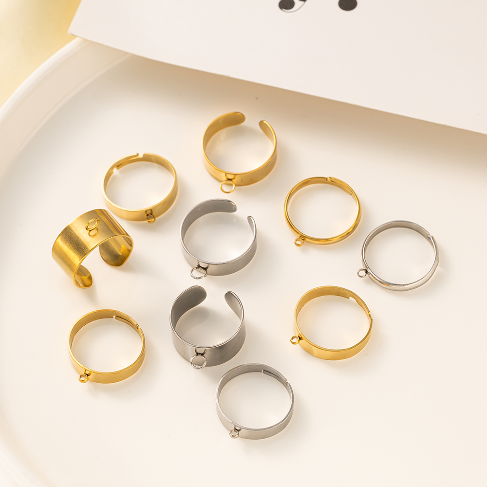 5 Buah/Lot Dasar Cincin Terbuk - Ring Blank Adjustable ulasan dan harga
