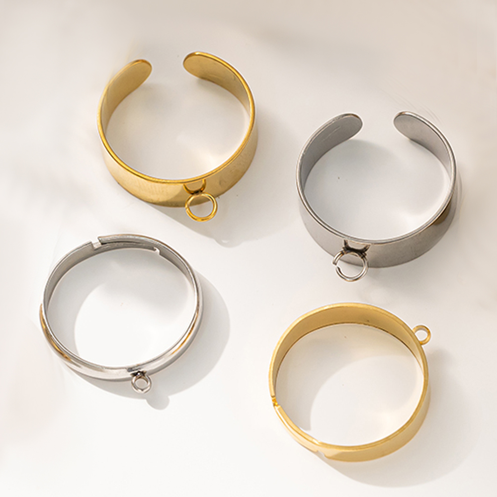 5 Buah/Lot Dasar Cincin Terbuk - Ring Blank Adjustable ulasan dan harga