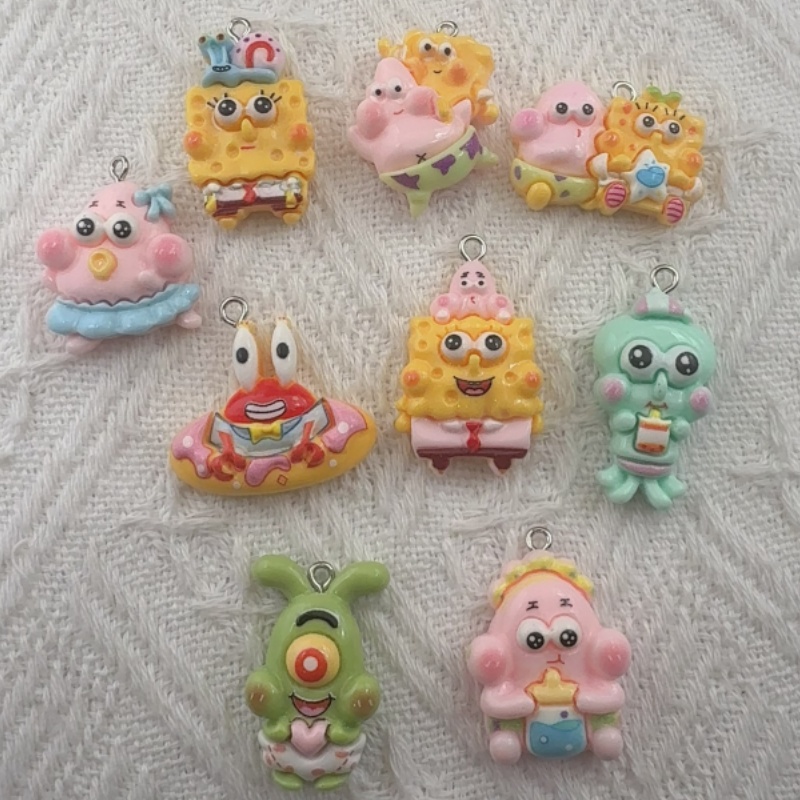 10 buah liontin resin kartun,  - Jewelry Making Birthday Party ulasan dan harga