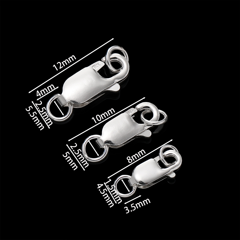 2 Buah Gesper Konektor Perhias - Lobster Clasp Silver ulasan dan harga