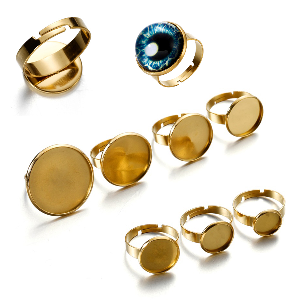 10pcs Cincin Dasar Kosong Stai - Ring Blank Adjustable ulasan dan harga