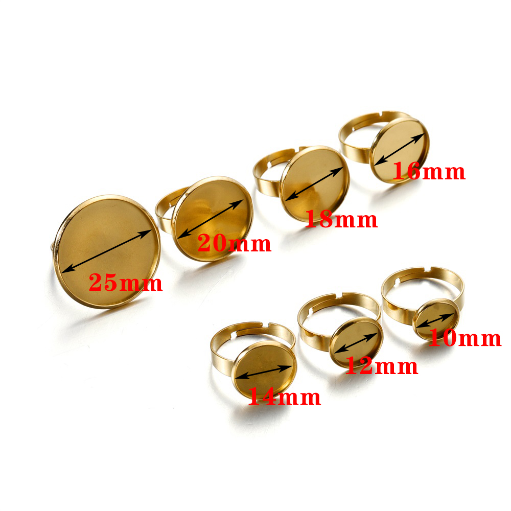 10pcs Cincin Dasar Kosong Stai - Ring Blank Adjustable ulasan dan harga
