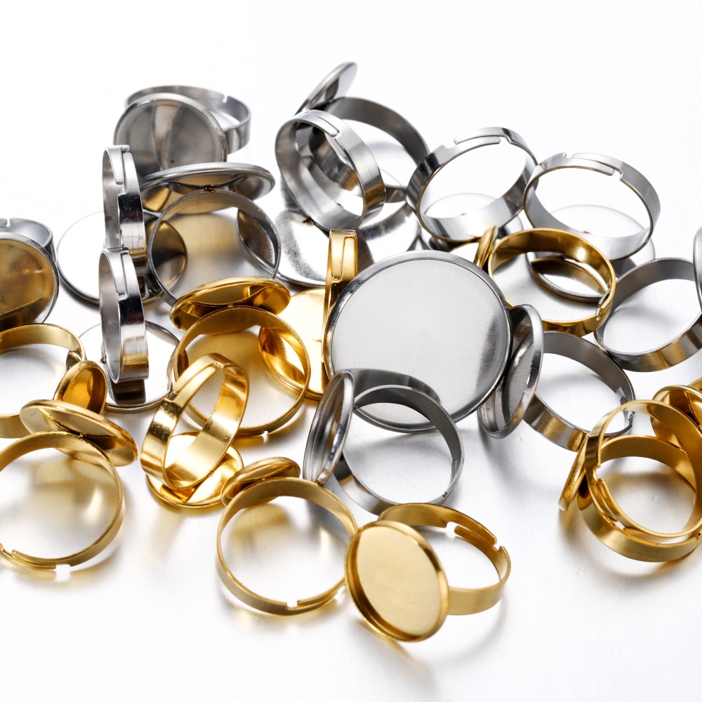 10pcs Cincin Dasar Kosong Stai - Ring Blank Adjustable ulasan dan harga