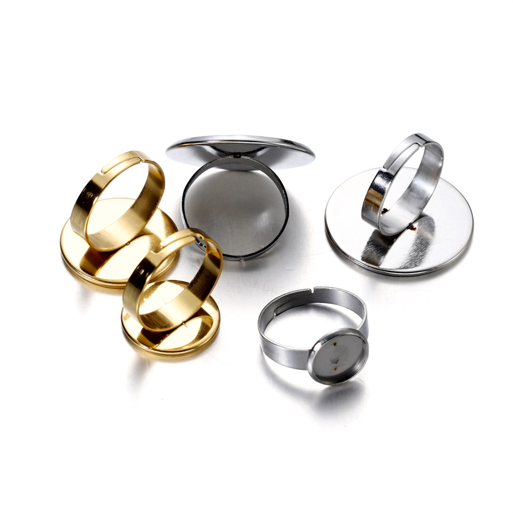 10pcs Cincin Dasar Kosong Stai - Ring Blank Adjustable ulasan dan harga