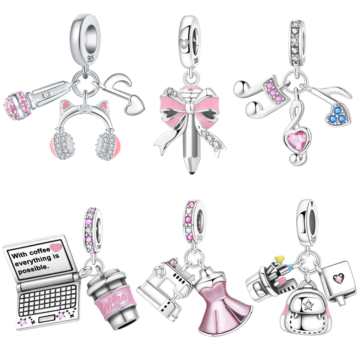 Orstarry S925 Liontin Perak St - Jewelry Making Notes ulasan dan harga