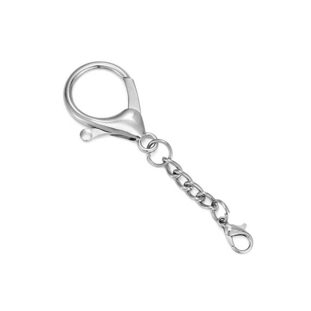 10 Buah Gantungan Kunci Paduan - Lobster Clasp Silver ulasan dan harga